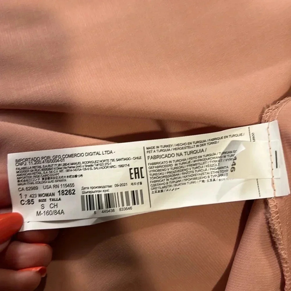 Mango MNG Blush Pink Midi or Maxi slip dress size small - Picture 13 of 16